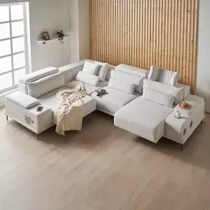 알토 모션소파 리클라이너 5인용 코너형 패브릭 고급형 (콘솔박스 일반형 제외)[무료배송]