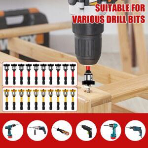 10개입 드라이월 스크류 세터 1/4인치 육각 샹크 마그네틱 포지셔닝 스크 라이버 비트 깊이 조절 기능 50mm PH2 드라이월 스크류 비트