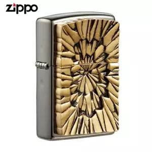 ZIPPO 라이터 엠블렘 Never Stone GD 오일+심지+부싯돌 3종세트 포함