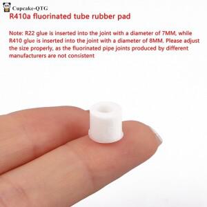 [로로구대]플라스틱 실링 개스킷 밸브 파이프 고무 링 냉매 충전 튜브 에어컨 냉장고용 흰색 R410A 10 개