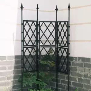 파티션 블랙 지지대 플랜트 3칸 130cm A정원 식물 블랙 130cm A정원 지지대 3칸