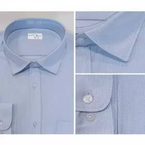 남자 긴팔 셔츠 캐주얼 화이트스트라이프 정장 (WFK697B)