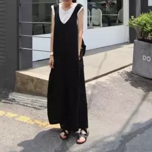 여자 멜빵 수트 빅사이즈 점프수트 루즈핏 (WFK77LB)