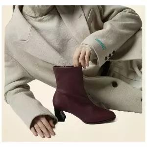 [매장정품] [한정수량] 나인웨스트 양가죽 스텔라 스트레치 앵클부츠(5.5cm) NW044 EFABSNW044