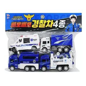 경찰차피규어세트 아동 경찰차 미니카 4입 1P 자동차 피규어 다이캐스트