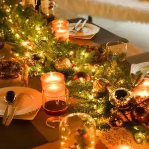 [텐바이텐]크리스마스 가랜드 트리 전구 세트 테이블 장식 160cm