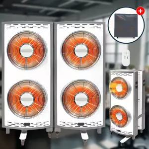 대성하이원 산업용 4구 전기히터 이동식 접이식 양면 하이라이트 난로 송풍 가정용 R