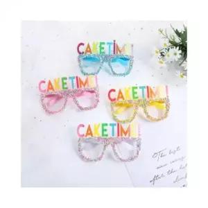 케이크 안경 사각 틀 생일안경 생일파티용품 파티안경 파티소품 생일소품 생일머리띠