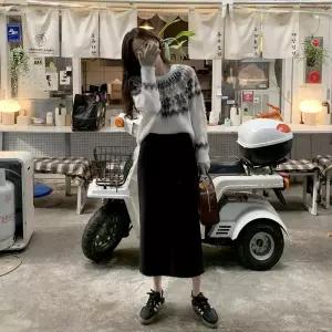 MADE/융기모 담요스커트 쫀쫀이 스판 융기모 롱 스커트 sk6154