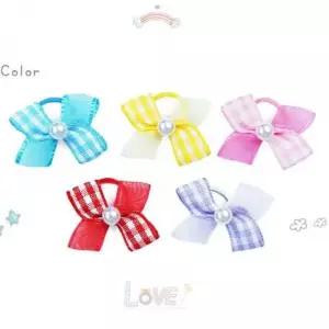 강아지 리본 악세사리 애견 고무줄 헤어밴드 애견악세사리 강아지목걸이 애견패션용품