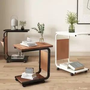 이동식 2단 트롤리 선반 테이블 북트롤리 침대협탁 소파테이블 쇼파테이블 티테이블 협탁