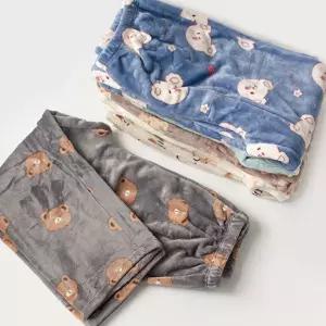 겨울 밍크수면바지 7종 커플 남자 여자 잠옷바지 시보리 극세사 커플잠옷