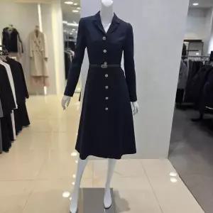 [미니멈]카라넥 버튼 플레어 원피스 MYDGWO9910DV_BP