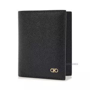 [페라가모] FW25 남성 간치니 크레딧 카드지갑 66 1452 NERO 0775661