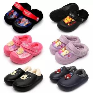 [보리보리/건종]디즈니/마블 학생 LED 방한샌들 방한실내화