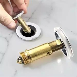 세면대 이지 팝업 마개 배수구 원터치 버튼 부속품 트랩 뚜껑 가정용 물마개