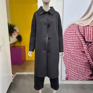 [베네통] 쉐리 백니트배색 롱코트 BACTA5561 DG