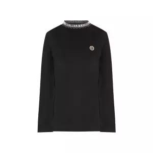 [크로커다일레이디] 크로커다일레이디 레터링 자카드 반넥 기모 티셔츠 CLDWTS201