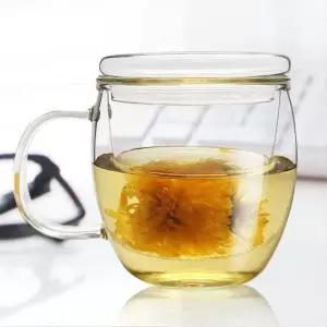 고품질 다인 내열유리 티 머그 손잡이 유리컵 (WFB8D1B)