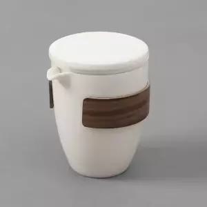 백자 다완 3인 도자기 휴대용 다기세트 (WF28DD1)