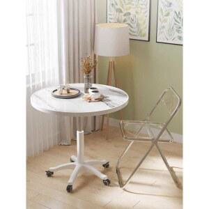 원형 티테이블 대리석 리프팅 가정용 브러 블랙 60 1 폴딩소형