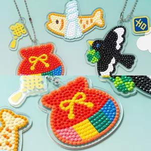 보석십자수 키링 새해 설날 복주머니 인테리어 소품 열쇠고리 가방 소품 어린이 만들기 미술 활동