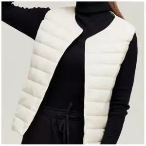 여성 덕다운 경량 패딩 조끼 오리털 브이넥 라운드 선택형 따뜻한 겨울 여행 캠핑 베스트