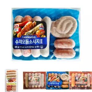 수제 모듬 소세지 385g/햄소세지/핫바/찌게/간식/부대/반찬용/그릴/육즙/휴게소/간식용/햄소시지/업소용