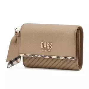 [닥스](강남점)DCWA6E232I2 [BUCKINGHAM] 버킹엄 베이지 소가죽 3단 반지갑