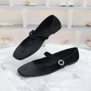 엘린 벨로아 기모안감 밴딩 플랫 슈즈 1.5cm BLMD500110-1_GN