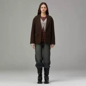 [써스데이아일랜드](대전신세계)헤링본 체크 투 버튼 자켓 T258MJK343W