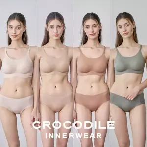 [크로커다일] 소프트 나일론모달 패드일체형 스트랩 브라+팬티 8종세트 CDW5O17181920_T