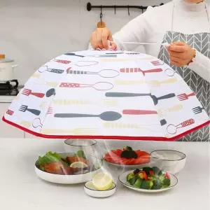 밥상 음식 덮개 상보자기 원터치 푸드커버/상비닐/푸드/커버/식탁포/테이블/상커버/실리콘랩/반찬/식탁