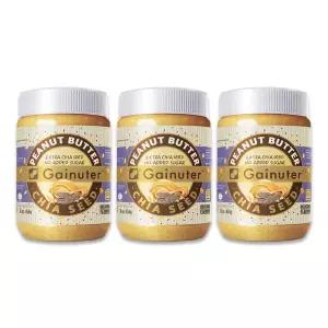 제이넛터 땅콩버터 치아씨드 454g 3개- 무첨가 무설탕 땅콩잼