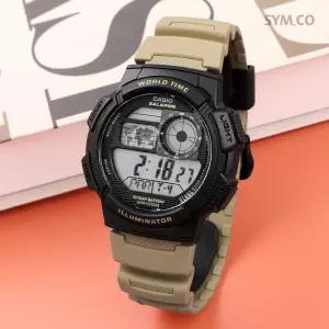 카시오 AE-1000W-5A 군용 군인 전자 방수 스포츠 남자 우레탄 시계 c