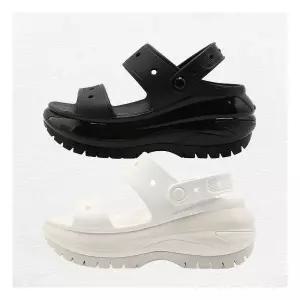 [크록스]여성 클래식 메가 크러쉬 샌들 키높이 플랫폼 블랙 화이트 2종택일