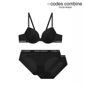 [코데즈컴바인이너웨어](강남점)브라1+팬티2 블랙 브라세트(CFWBR161BK+CFWBP161BK)