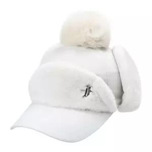 [팬텀][팬텀골프] 여성 폭스퍼 방울 퍼장식 귀달이 볼캡 221E4CP202_IV_GN