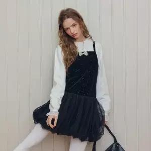 [1월15일 예약배송] Cest_Sequined sleeveless balloon dress