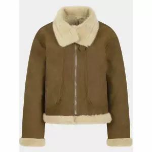 [하프클럽/카라]KARRA 하이넥소프트무스탕자켓_A5W0295