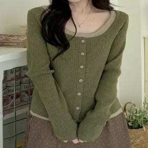 [엘루이즈][엘루이즈] [울나시+가디건] 슈비드 페이크 이중 레이어드 가디건(5color)