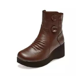 [NS홈쇼핑](베)라파파]소가죽 아그네 방한 기모 부츠[35637370]