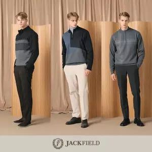 [잭필드][파격기획가] 잭필드 남성 기모 본딩 하프 집업 니트 3종