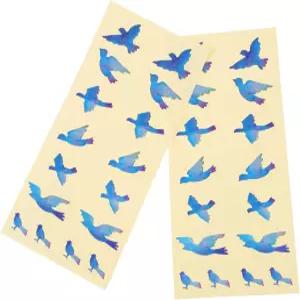 토이비안 2Pcs 일렉트릭 기타 핑거보드 스티커 모듬 컬러 버드 인레이 초박형 PVC 프렛보드 어쿠스틱 및