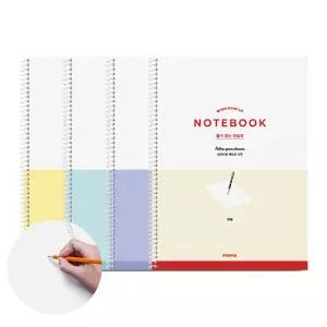 펜피아 2000 25절 연습장 무선 무지 스프링 노트 줄없는 공책 무형광