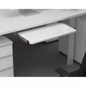 레일형 키보드트레이 나사식 블랙 브래킷 슬라이딩 선반