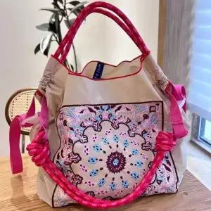 꽃 에코백 볼체인 쇼핑백 가방 숄더백 쇼퍼백 나일론