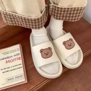 곰돌이 슬리퍼 학교 회사 사무실 푹신 쿠션 캐릭터