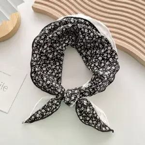 [하프클럽/]레이스 트렌드 올 여자 꽃무늬 쁘띠 스카프 이중 머플