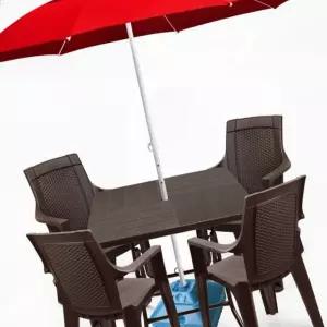 파라솔 테이블 의자 공원 세트 플라스틱 정원 휴대용 일체형